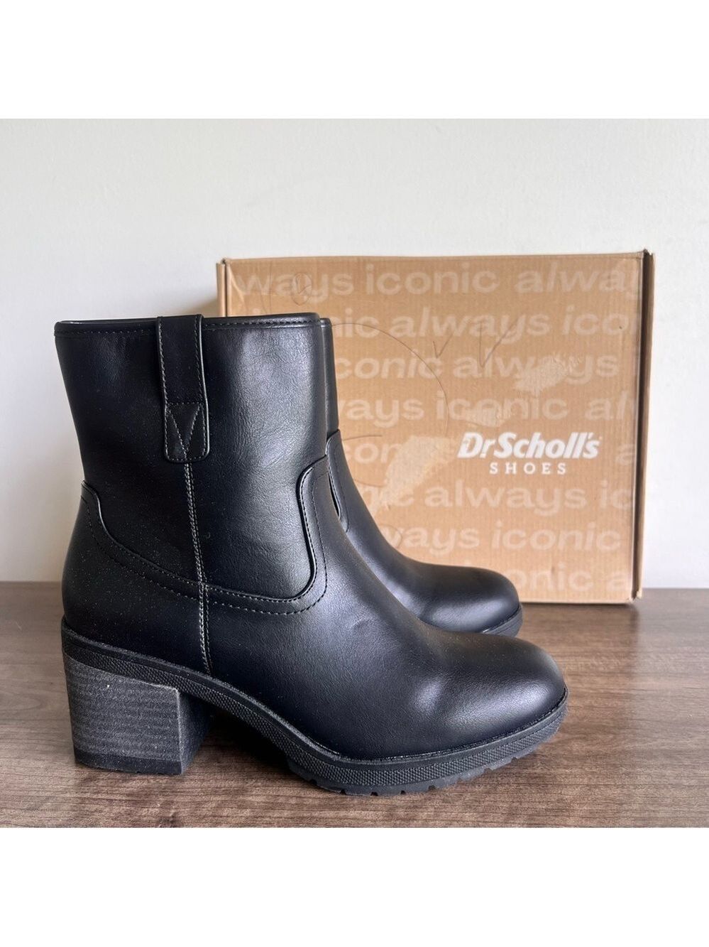 Dr Scholl's NEW Women’s Pearl Black Mid Calf Boot Size 7 #B1151A